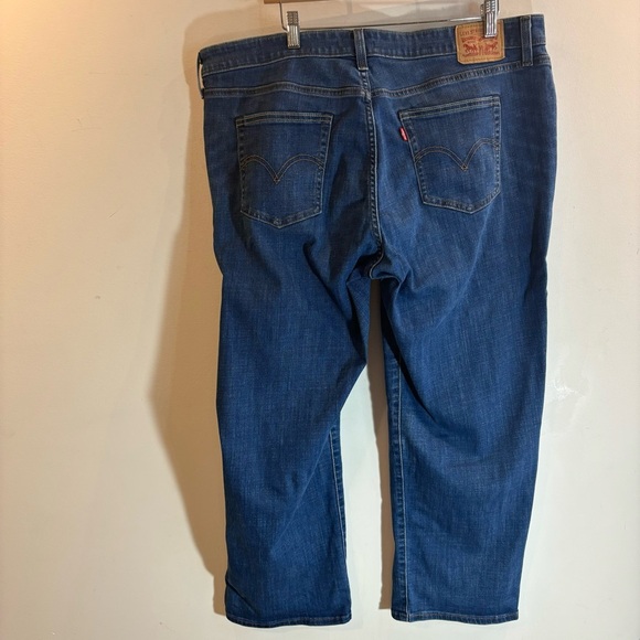 LEVI’S Sz 20W Jeans Boyfriend Copain Mid Wash Wiskering Denim Stretch - Picture 7 of 10